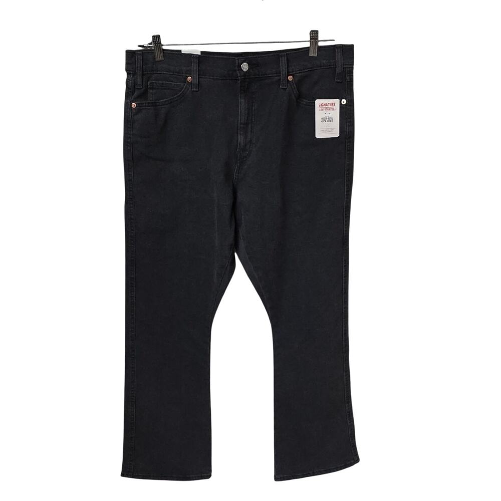 Levi's High-Rise Kick Boot Black Denim Jeans Womens Size 14 NWT